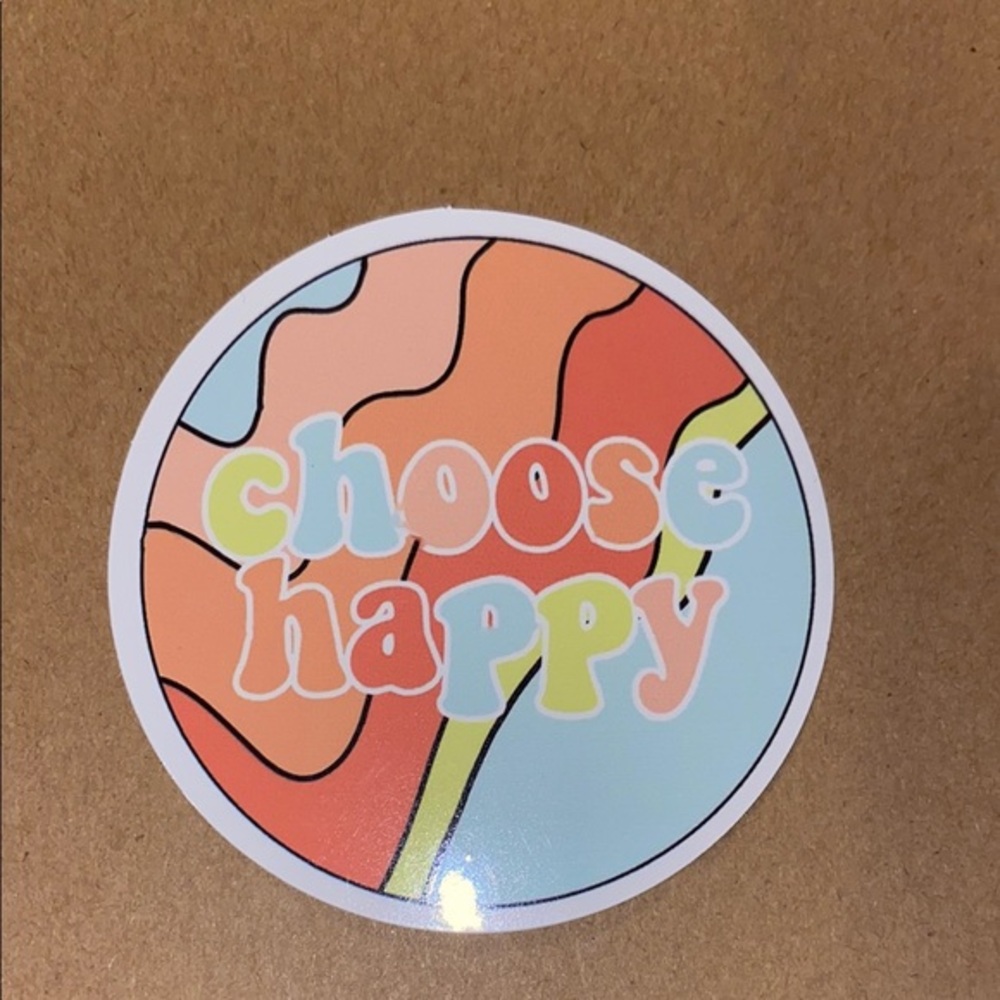🌈20/$5🌈 Colorful 'Choose Happy' Sticker